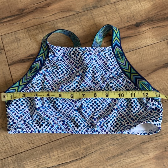 💜5 for $25💜Aztec blue bikini top XL 14/16 - Picture 3 of 9